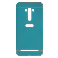 Луксозен алуминиев бъмпър с твърд гръб за Asus Zenfone Selfie ZD551KL 5.5 син